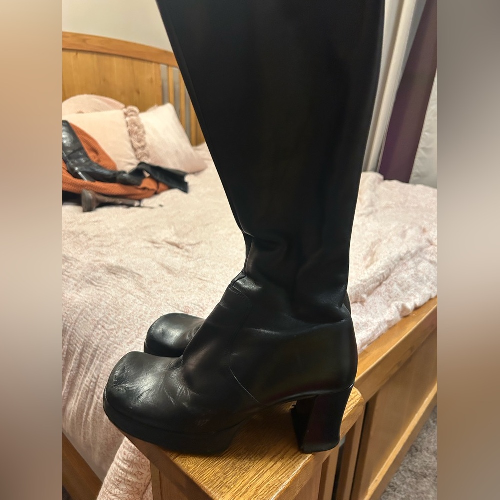 Nine West Black Heeled Boots